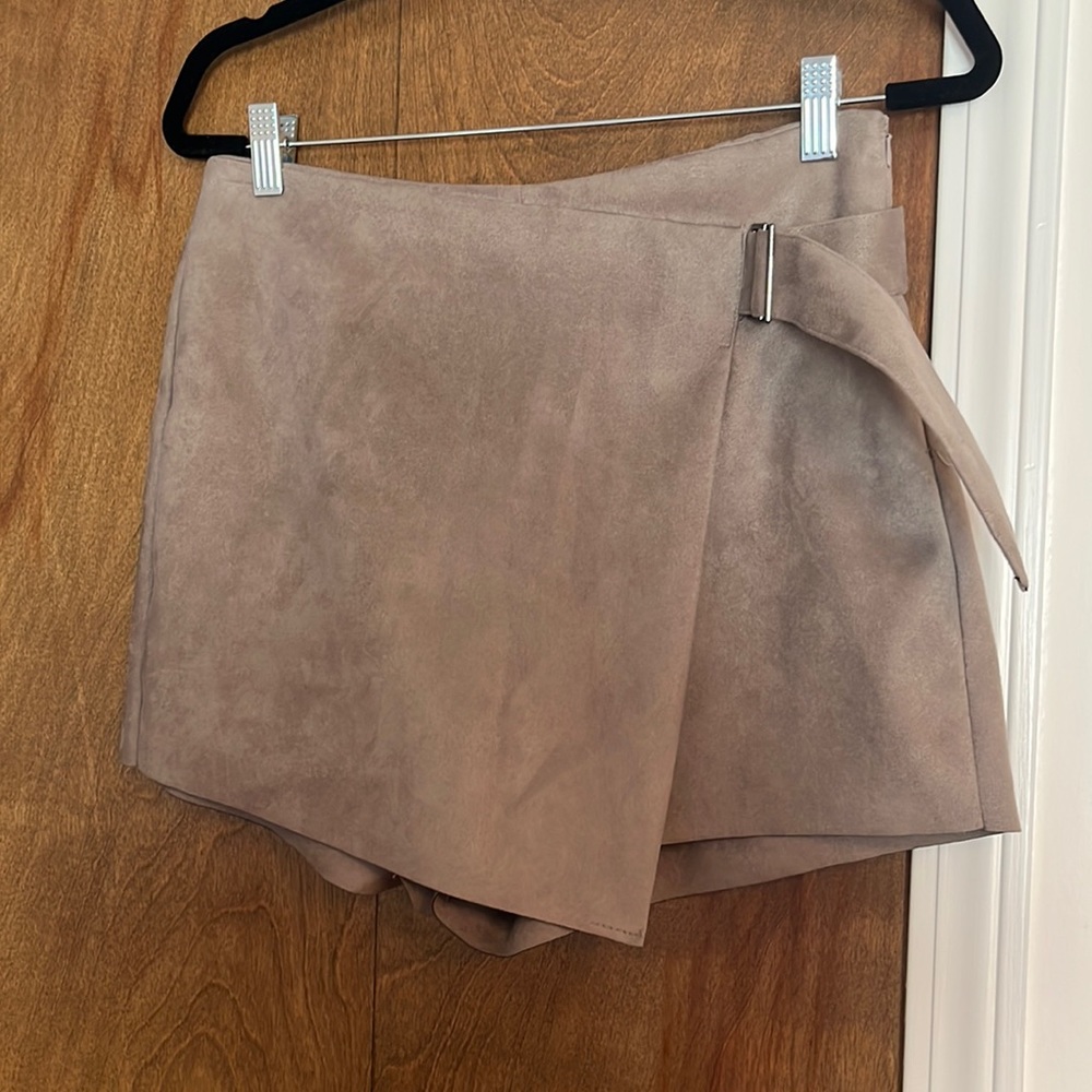 Faux Suede skort